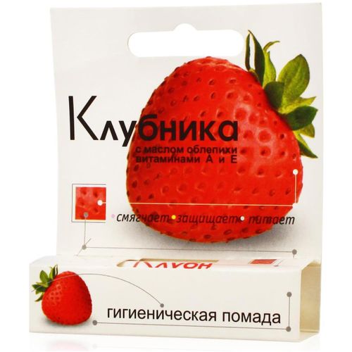 ЛАБОРАТОРИЯ ПРИРОДЫ ПОМАДА ГИГИЕНИЧ КЛУБНИКА (ОБЛЕПИХА/ВИТ А,Е) ПОМАДА ГИГИЕНИЧЕСКАЯ 2,8 Г №1