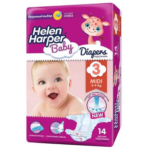 HELEN HARPER BABY ДЕТСКИЕ ПОДГУЗНИКИ MIDI (4-9КГ) ПОДГУЗНИКИ ДЕТСКИЕ №14