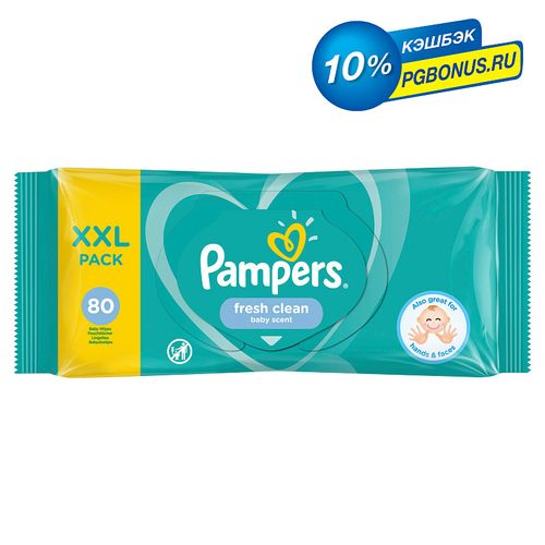 PAMPERS FRESH CLEAN САЛФЕТКИ ДЕТСКИЕ ВЛАЖНЫЕ САЛФЕТКИ ВЛАЖНЫЕ ДЕТСКИЕ   №80