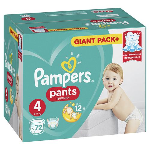 PAMPERS PANTS ТРУСИКИ 4 MAXI 9-15КГ ПОДГУЗНИКИ ДЕТСКИЕ-ТРУСЫ №72