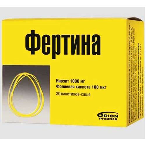 ФЕРТИНА ИНОЗИТ 1000 МГ/ФОЛИЕВАЯ КИСЛОТА 100 МКГ ПОРОШОК  3 Г №30