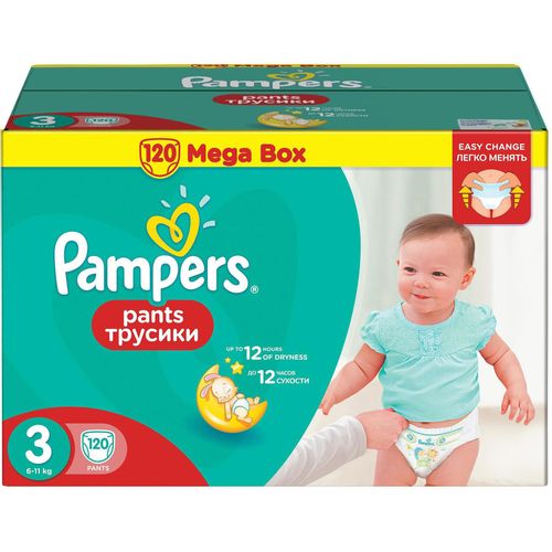 PAMPERS PANTS ТРУСИКИ 3 MIDI 6-11КГ ПОДГУЗНИКИ ДЕТСКИЕ-ТРУСЫ №120