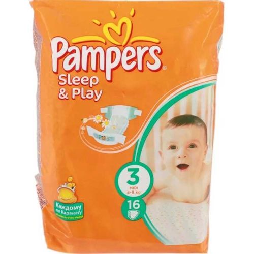PAMPERS SLEEP & PLAY ПОДГУЗНИКИ 3 MIDI 5-9КГ ПОДГУЗНИКИ ДЕТСКИЕ №16