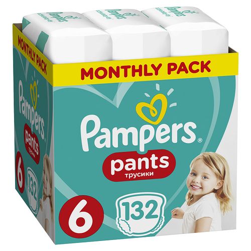 PAMPERS PANTS ТРУСИКИ 6 EXTRA LARGE 15+КГ ПОДГУЗНИКИ ДЕТСКИЕ-ТРУСЫ №132