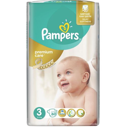 PAMPERS PREMIUM CARE ПОДГУЗНИКИ 3 MIDI 5-9КГ ПОДГУЗНИКИ ДЕТСКИЕ №60