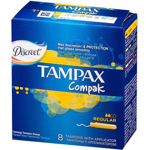 TAMPAX COMPAK ТАМПОНЫ REGULAR ТАМПОНЫ REGULAR №8