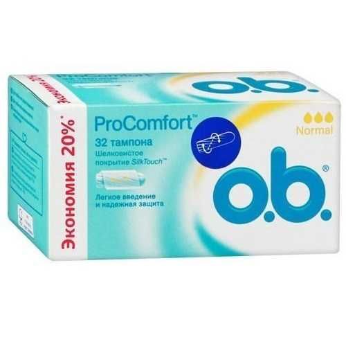 O.B. PROCOMFORT NORMAL ТАМПОНЫ ТАМПОНЫ NORMAL №32