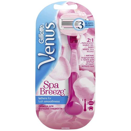 GILLETTE VENUS BREEZE SPA БРИТВА + 2 КАССЕТЫ СТАНОК ДЛЯ БРИТЬЯ + КАССЕТЫ №1
