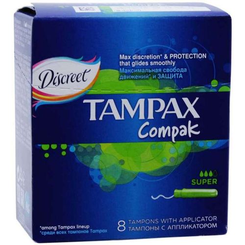 TAMPAX ТАМПОНЫ SUPER ТАМПОНЫ SUPER №8