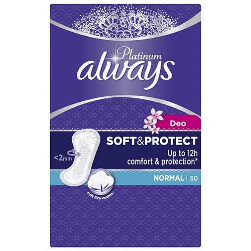 ALWAYS ULTRA PLATINUM DEO NORMAL ПРОКЛАДКИ ЕЖЕДНЕВНЫЕ ПРОКЛАДКИ ЖЕНСКИЕ ГИГИЕНИЧЕСКИЕ ЕЖЕДНЕВНЫЕ №50