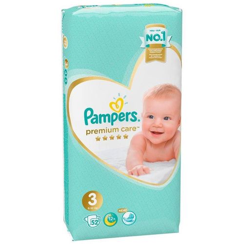 PAMPERS PREMIUM CARE ПОДГУЗНИКИ 3 MIDI 6-10КГ ПОДГУЗНИКИ ДЕТСКИЕ №52