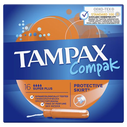 TAMPAX COMPAK ТАМПОНЫ SUPER PLUS ТАМПОНЫ SUPER PLUS №16