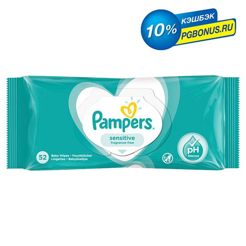 PAMPERS SENSITIVE САЛФЕТКИ ДЕТСКИЕ ВЛАЖНЫЕ САЛФЕТКИ ВЛАЖНЫЕ ДЕТСКИЕ   №52