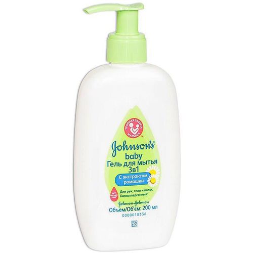 JOHNSONS BABY ГЕЛЬ Д/МЫТЬЯ 3 В 1 ГЕЛЬ ДЛЯ ДУША 200 МЛ №1