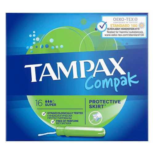 TAMPAX COMPAK ТАМПОНЫ SUPER ТАМПОНЫ SUPER №16