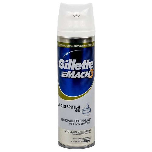 GILLETTE MACH3 ГЕЛЬ Д/БРИТЬЯ SENSITIVE Д/ЧУВСТВИТЕЛЬНОЙ КОЖИ ГЕЛЬ ДЛЯ БРИТЬЯ 200 МЛ №1