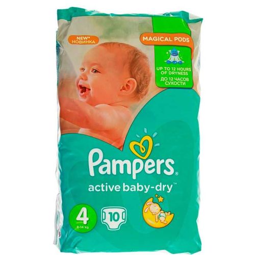 PAMPERS ACTIVE BABY-DRY ПОДГУЗНИКИ 4 MAXI 9-14КГ ПОДГУЗНИКИ ДЕТСКИЕ №10