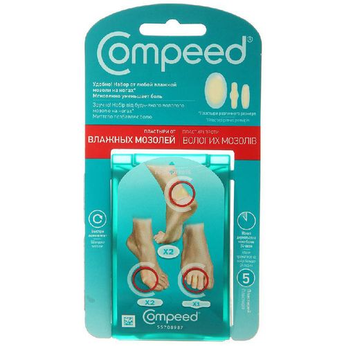 COMPEED ПЛАСТЫРЬ НАБОР ОТ ВЛАЖ МОЗОЛЕЙ MIX PACK ПЛАСТЫРЬ ГИДРОКОЛЛОИДНЫЙ   №5