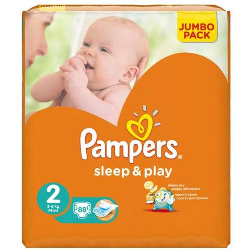 PAMPERS SLEEP & PLAY ПОДГУЗНИКИ 2 MINI 3-6КГ ПОДГУЗНИКИ ДЕТСКИЕ №88