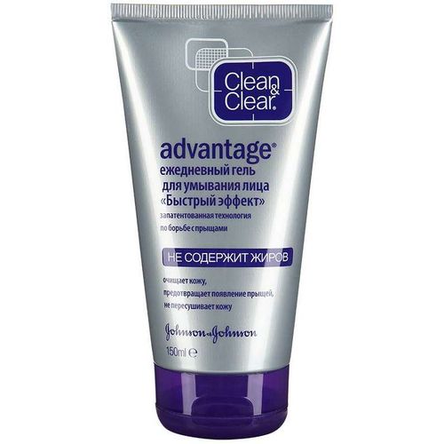 CLEAN&CLEAR ADVANTAGE ГЕЛЬ Д/УМЫВ БЫСТР ЭФФЕКТ КОСМЕТИЧЕСКИЙ ГЕЛЬ 150 МЛ №1