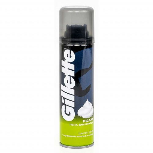GILLETTE ПЕНА Д/БРИТЬЯ LEMON LIME С АРОМАТОМ ЛАЙМА/ЛИМОНА ПЕНА ДЛЯ БРИТЬЯ 200 МЛ №1
