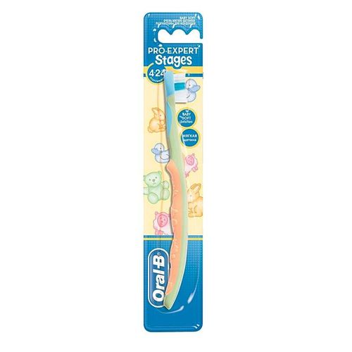 ORAL-B З/ЩЕТКА ДЕТСКАЯ PRO-EXPERT STAGES 1 ОТ 0-2 (4-24 МЕС) ЗУБНАЯ ЩЕТКА ДЕТСКАЯ   №1