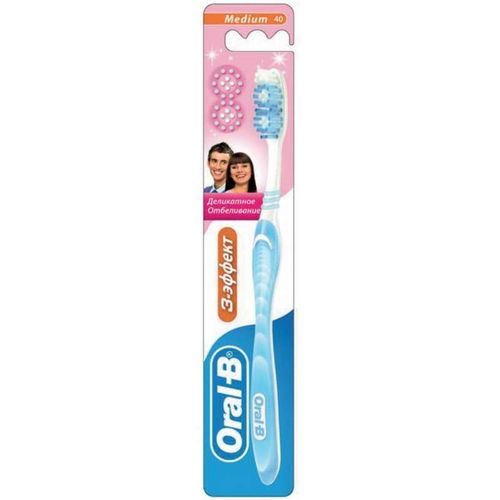 ORAL-B З/ЩЕТКА 1-2-3 ДЕЛИКАТНОЕ ОТБЕЛИВАНИЕ 40 СРЕДНЯЯ ЗУБНАЯ ЩЕТКА   №1