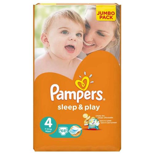 PAMPERS SLEEP & PLAY ПОДГУЗНИКИ 4 MAXI 7-14КГ ПОДГУЗНИКИ ДЕТСКИЕ №68