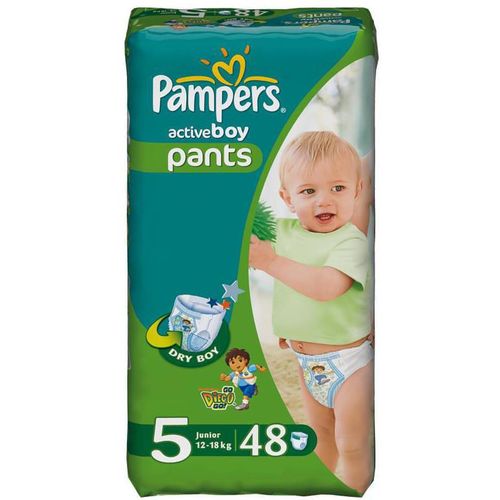 PAMPERS ACTIVE BOY ТРУСИКИ 5 JUNIOR 12-18КГ ПОДГУЗНИКИ ДЕТСКИЕ-ТРУСЫ №48