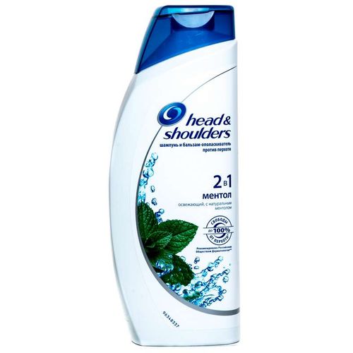 HEAD&SHOULDERS 2-В-1 ШАМПУНЬ/БАЛЬЗАМ-ОПОЛАСКИВАТЕЛЬ МЕНТОЛ ШАМПУНЬ 2 В 1 200 МЛ №1