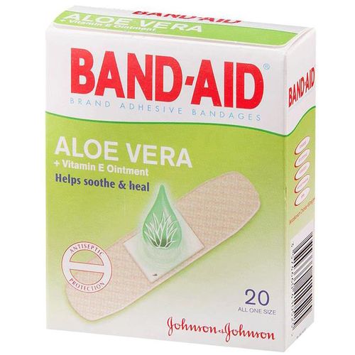 BAND-AID ПЛАСТЫРЬ АЛОЭ ВИТ Е ПЛАСТЫРЬ   №20