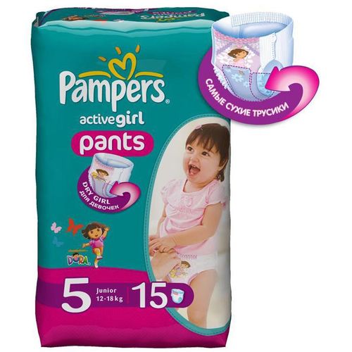 PAMPERS ACTIVE GIRL ТРУСИКИ 5 JUNIOR 12-18КГ ПОДГУЗНИКИ ДЕТСКИЕ-ТРУСЫ №15