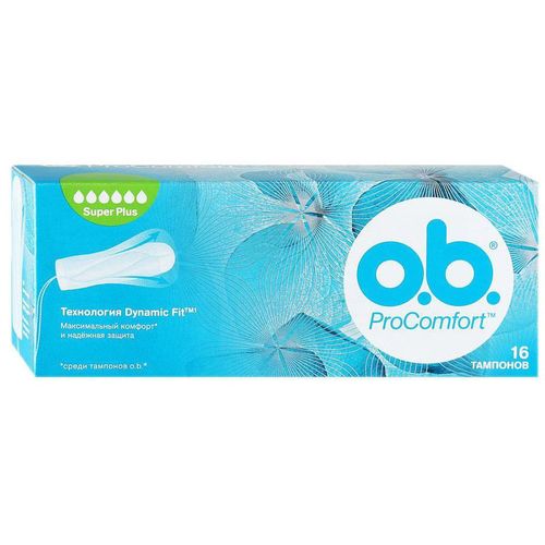 O.B. PROCOMFORT SUPER PLUS ТАМПОНЫ ТАМПОНЫ SUPER №16