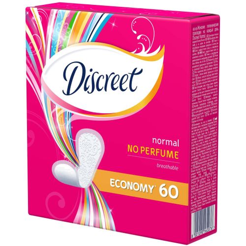 DISCREET ПРОКЛАДКИ ГИГИЕНИЧЕСКИЕ ЕЖЕДНЕВНЫЕ NORMAL ПРОКЛАДКИ ЖЕНСКИЕ ГИГИЕНИЧЕСКИЕ ЕЖЕДНЕВНЫЕ №60