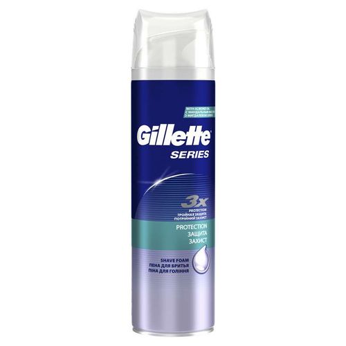 GILLETTE SERIES ПЕНА Д/БРИТЬЯ PROTECTION ЗАЩИТА МИНДАЛЬНОЕ МАСЛО ПЕНА ДЛЯ БРИТЬЯ 250 МЛ №1