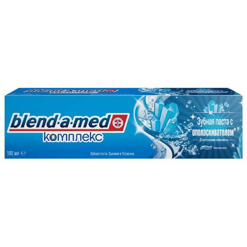 BLEND-A-MED КОМПЛЕКС З/ПАСТА С ОПОЛАСКИВАТЕЛЕМ ДЛИТЕЛЬНАЯ СВЕЖЕСТЬ СВЕЖАЯ МЯТА ЗУБНАЯ ПАСТА ОСВЕЖАЮЩАЯ 100 МЛ №1