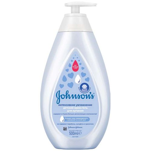JOHNSONS КРЕМ-ГЕЛЬ ДЛЯ КУПАНИЯ ИНТЕНСИВНОЕ УВЛАЖНЕНИЕ КРЕМ-ГЕЛЬ ДЛЯ ДУША 500 МЛ №1