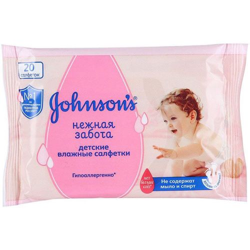 JOHNSONS САЛФЕТКИ ВЛАЖНЫЕ НЕЖНАЯ ЗАБОТА САЛФЕТКИ ВЛАЖНЫЕ ДЕТСКИЕ   №20