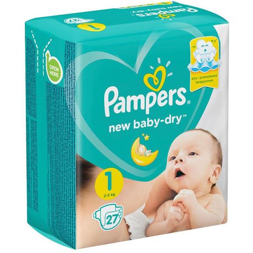 PAMPERS NEW BABY-DRY ПОДГУЗНИКИ 1 NEWBORN 2-5КГ ПОДГУЗНИКИ ДЕТСКИЕ №27