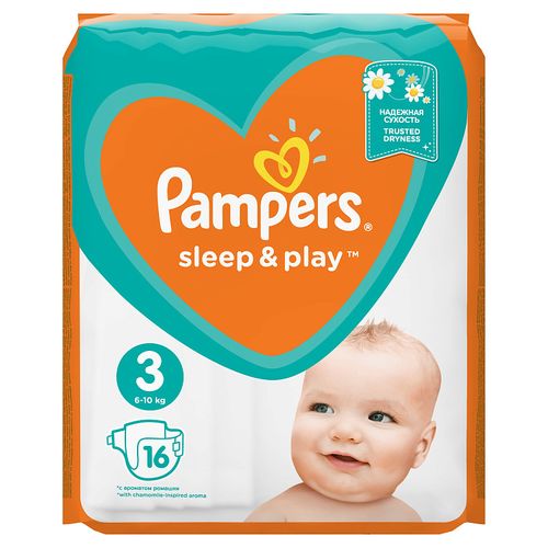 PAMPERS SLEEP & PLAY ПОДГУЗНИКИ 3 MIDI 6-10КГ ПОДГУЗНИКИ ДЕТСКИЕ №16