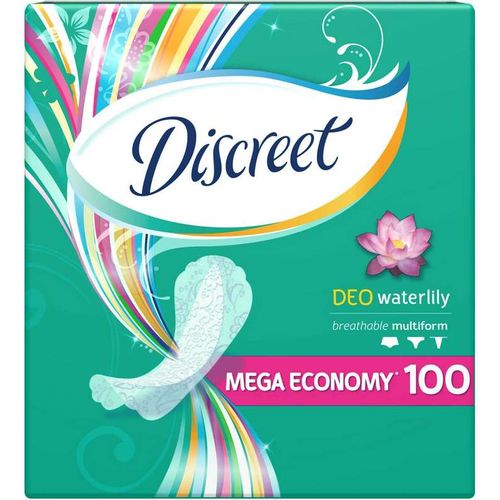 DISCREET ПРОКЛАДКИ ГИГИЕНИЧЕСКИЕ ЕЖЕДНЕВНЫЕ DEO WATER LILY ПРОКЛАДКИ ЖЕНСКИЕ ГИГИЕНИЧЕСКИЕ ЕЖЕДНЕВНЫЕ №100