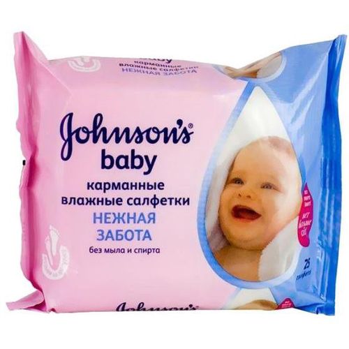 JOHNSONS САЛФЕТКИ ВЛАЖНЫЕ НЕЖНАЯ ЗАБОТА САЛФЕТКИ ВЛАЖНЫЕ ДЕТСКИЕ   №25