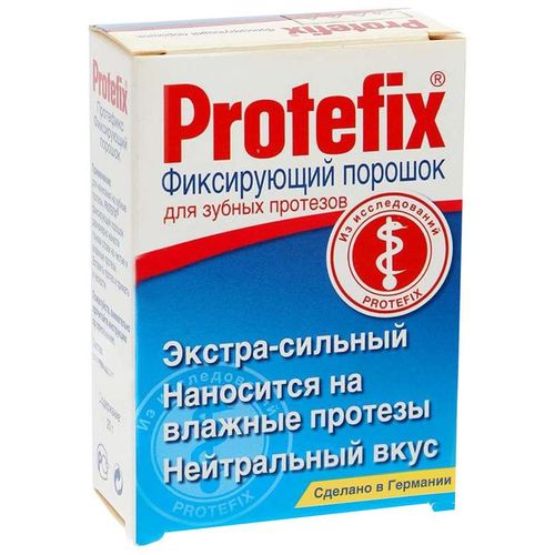 ПРОТЕФИКС ПОРОШОК ФИКСИРУЮЩИЙ Д/ЗУБНЫХ ПРОТЕЗОВ ПОРОШОК ДЛЯ ФИКСАЦИИ ЗУБНЫХ ПРОТЕЗОВ 20 Г №1