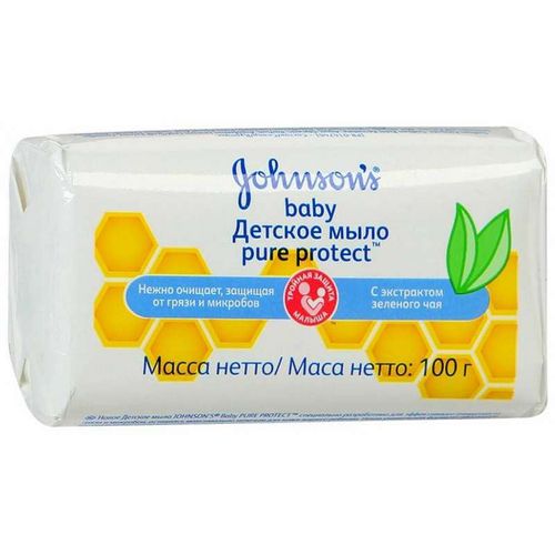 JOHNSONS BABY МЫЛО PURE PROTECT КОСМЕТИЧЕСКОЕ МЫЛО 100 Г №1