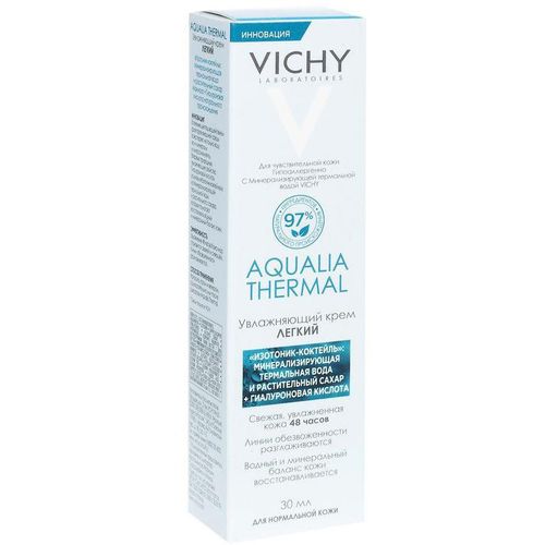 VICHY AQUALIA THERMAL КРЕМ ЛЕГКИЙ Д/НОРМ КОЖИ 48Ч КОСМЕТИЧЕСКИЙ КРЕМ  30 МЛ №1