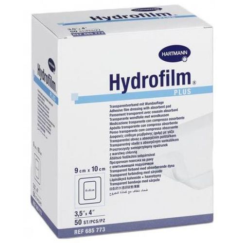 HYDROFILM PLUS ПОВЯЗКА ПРОЗРАЧНАЯ САМОФИКСИРУЮЩАЯ С ВПИТЫВАЮЩЕЙ ПОДУШЕЧКОЙ 9 СМ X 10 СМ ПОВЯЗКИ ПЛАСТЫРНОГО ТИПА   №1