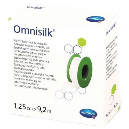 OMNISILK ПЛАСТЫРЬ ФИКСИРУЮЩИЙ ГИПОАЛЛЕРГЕННЫЙ ИЗ ИСКУССТВЕННОГО ШЕЛКА БЕЛОГО ЦВЕТА 9.2 М X 1.25 СМ ПЛАСТЫРЬ НА ШЕЛКОВОЙ ОСНОВЕ   №1