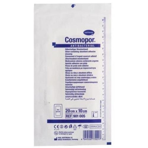 COSMOPOR ANTIBACTERIAL ПОВЯЗКА СЕРЕБРОСОДЕРЖАЩАЯ САМОКЛЕЯЩАЯСЯ С ВПИТЫВАЮЩЕЙ ПОДУШЕЧКОЙ 20 СМ X 10 СМ ПОВЯЗКИ ПЛАСТЫРНОГО ТИПА   №1