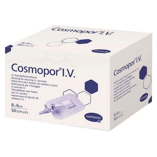 COSMOPOR I.V. ПОВЯЗКА САМОКЛЕЯЩАЯСЯ ДЛЯ ФИКСАЦИИ КАТЕТЕРОВ 8 СМ X 6 СМ ПОВЯЗКИ ПЛАСТЫРНОГО ТИПА   №50