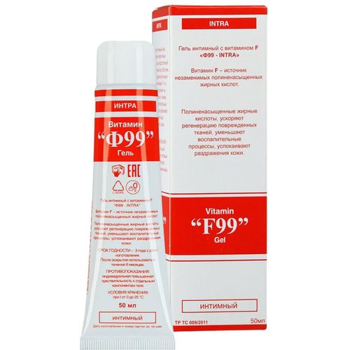 ВИТАМИН Ф 99 (F 99)-ИНТРА ГЕЛЬ ИНТИМНЫЙ КОСМЕТИЧЕСКИЙ ГЕЛЬ 50 МЛ №1